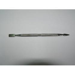 Chiureta din otel inoxidabil cu doua capete #143032 Instrumente unghii manichiura-pedichiura